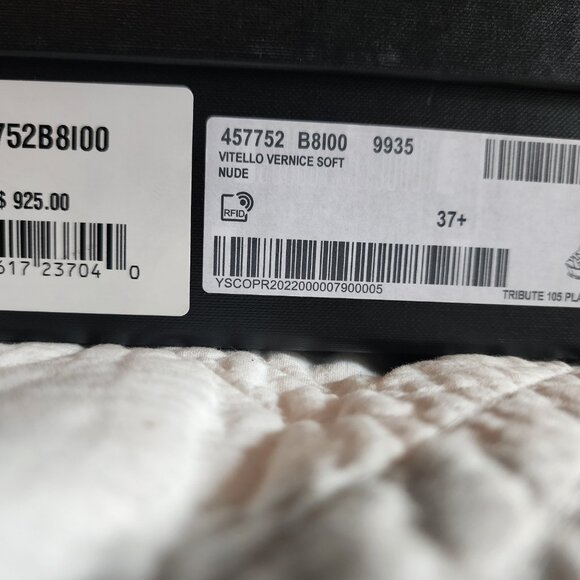 YSL Tribute Platform Sandals Nude Size 7.5 - Picture 2 of 7